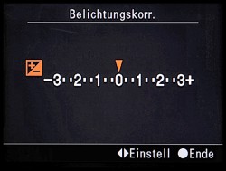 Belichtungskorrektur Sony a5000